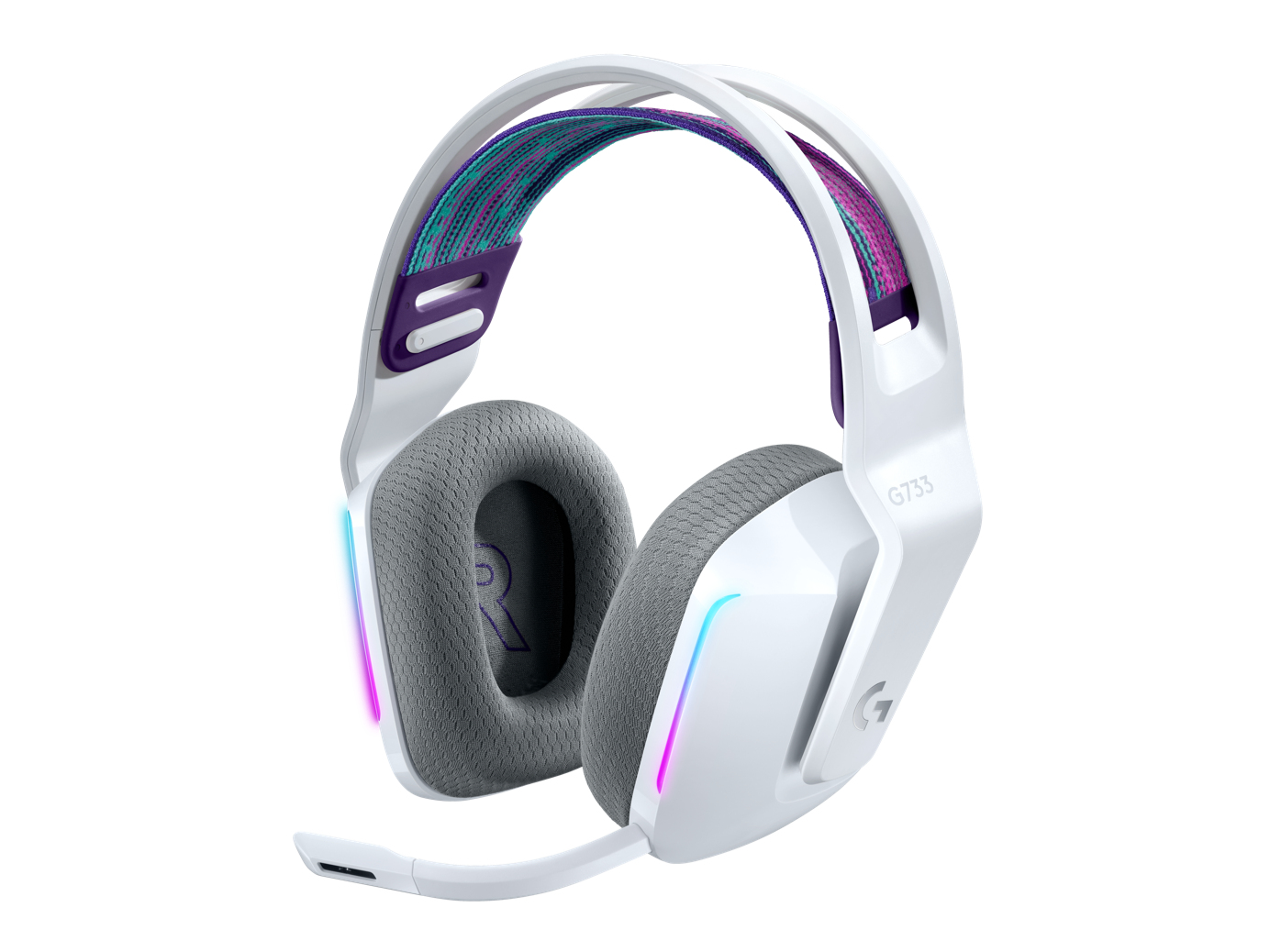 LOGITECH Fejhallgató 2.0 - G733 Lightspeed RGB Gaming Vezeték Nélküli, Fehér