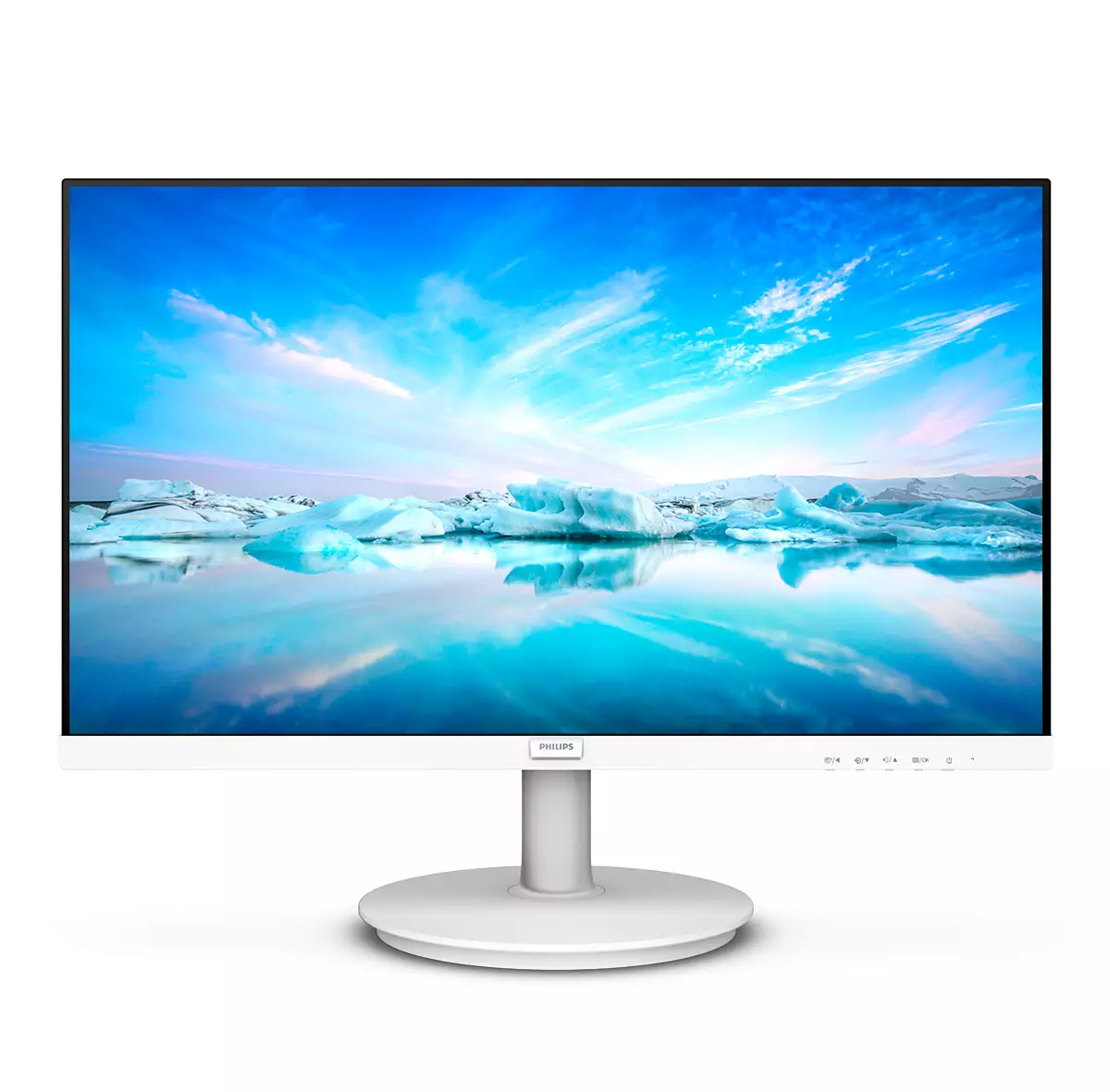 PHILIPS IPS monitor 23.8" 241V8AW, 1920x1080, 16:9, 250cd/m2, 4ms, VGA/HDMI, hangszóró, fehér