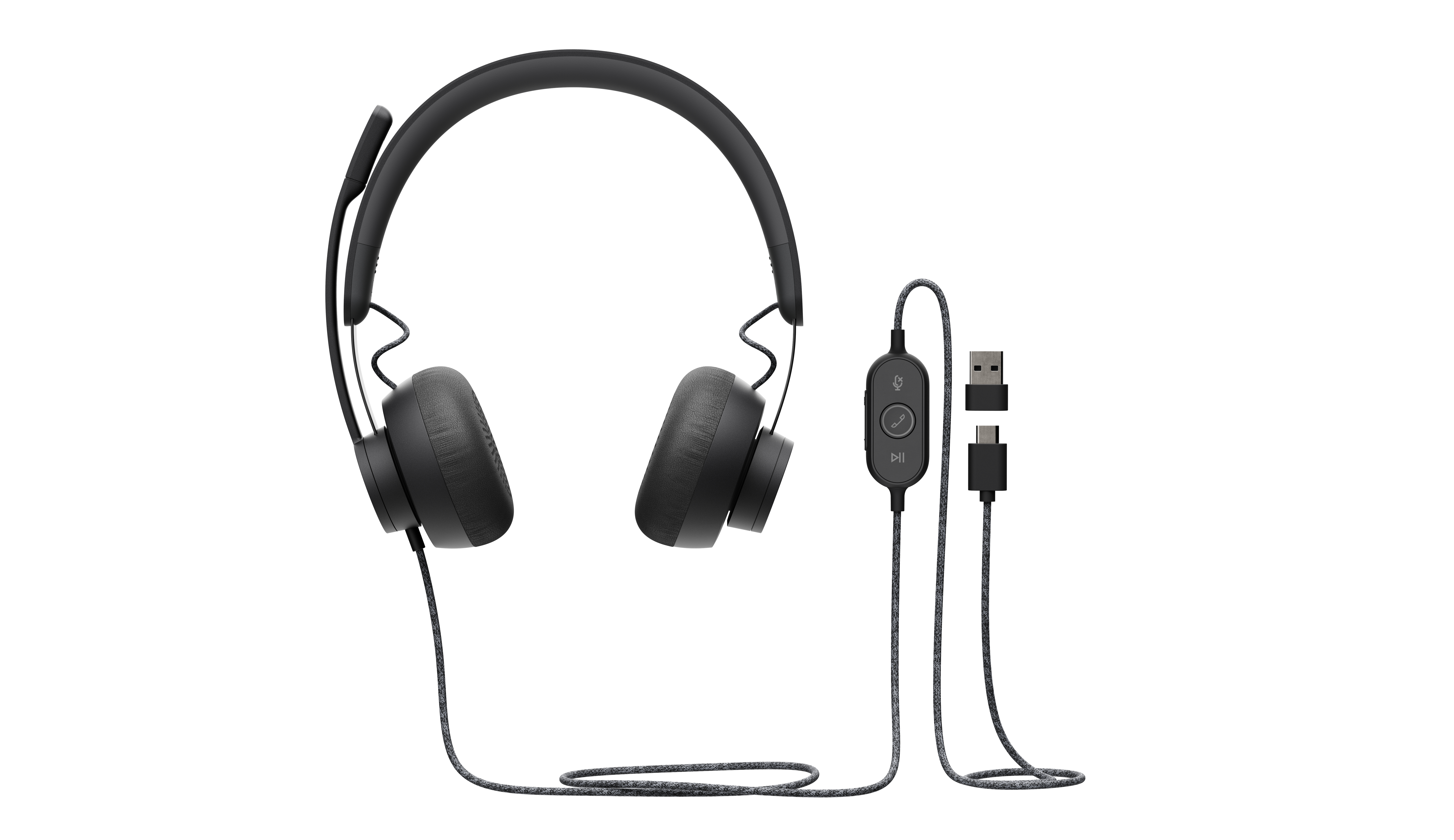 LOGITECH Fejhallgató 2.0 - Zone Wired UC Mikrofonos, Grafitszürke