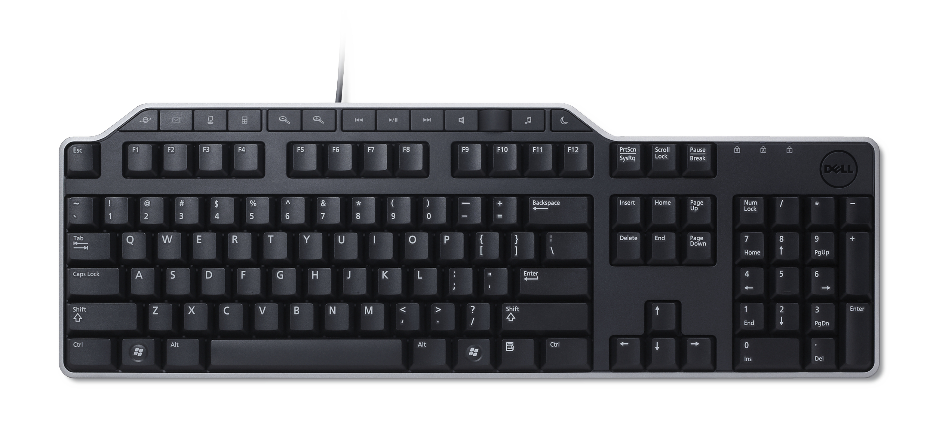 DELL Vezetékes Billentyuzet Hungarian (QWERTZ) Dell KB-522 Wired Business Multimedia USB Black HUN (Kit)