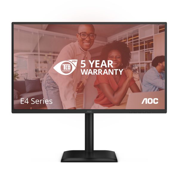 AOC IPS monitor 27" 27E4U 1920x1080, 16:9, 300cd/m2, 4ms, VGA/HDMI/USB, hangszóró, 120 Hz, áll.mag., pivot