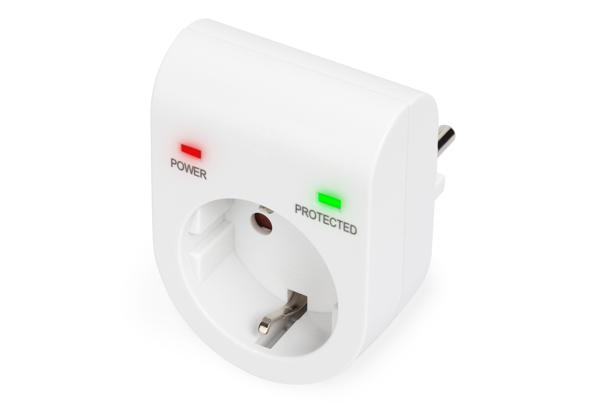 SURGE PROTECTION ADAPTER 1X CEE 7/7 LED WHITE