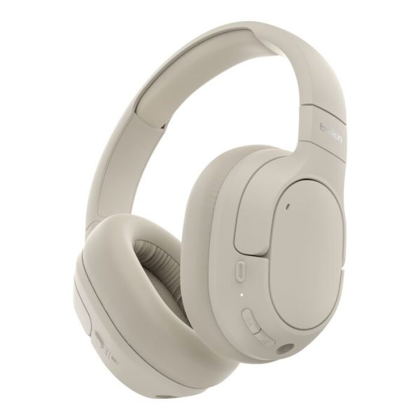 BELKIN SOUNDFORM ISOLATE bluetooth fejhallgató SZTEREO v5.4, 3.5mm jack aljzat, HOMOK