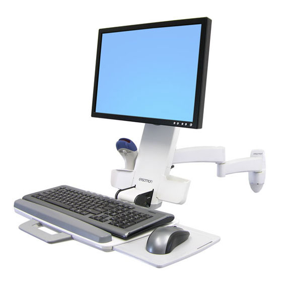 200 SERIES COMBO ARM (WHITE) LCD TO 24IN MAX 8.2KG