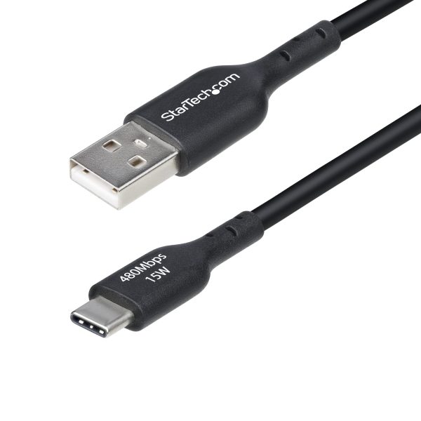 StarTech USB-C -> USB-A 2.0 M/M adatkábel 0.3m fekete