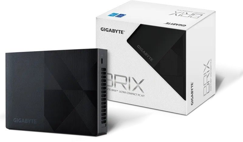 GIGABYTE PC BRIX, Intel N-series N100 3.4GHz, 2xHDMI, Displayport, LAN, WIFI, BT, 6xUSB