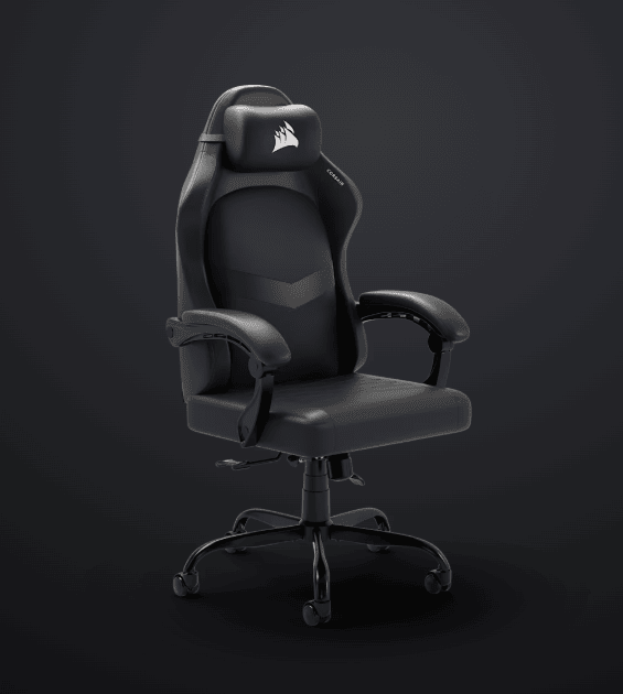 CORSAIR TC80 gamer szék , fekete műbőr/fekete szövet