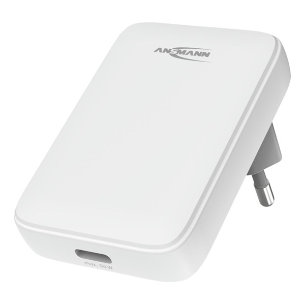ANSMANN hálózati töltő USB Töltő, USB-C, 30 W, PD130, lapos kivitel