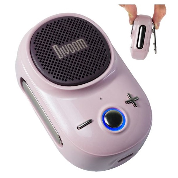 DIVOOM Hangszóró, csíptethető, Bluetooth, ITOUR-S, pink