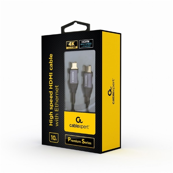 GEMBIRD Kábel HDMI - HDMI 4K@60Hz, M/M, 10m, fekete