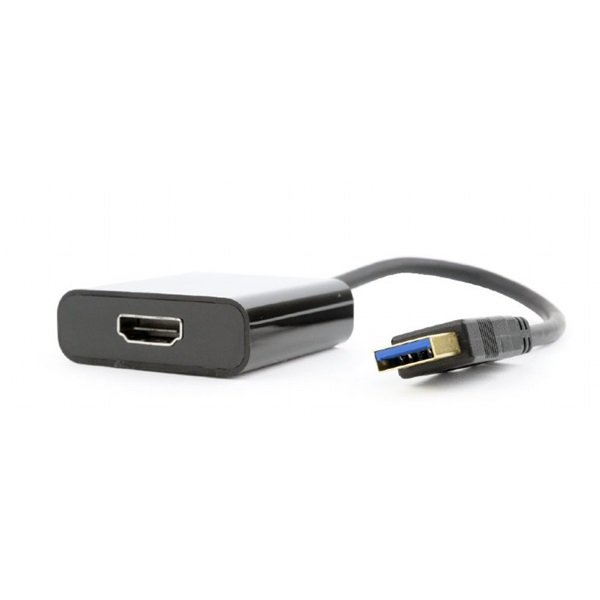 GEMBIRD USB 3.0 USB-A - HDMI Adapter, 1080p@60Hz, M/F, fekete