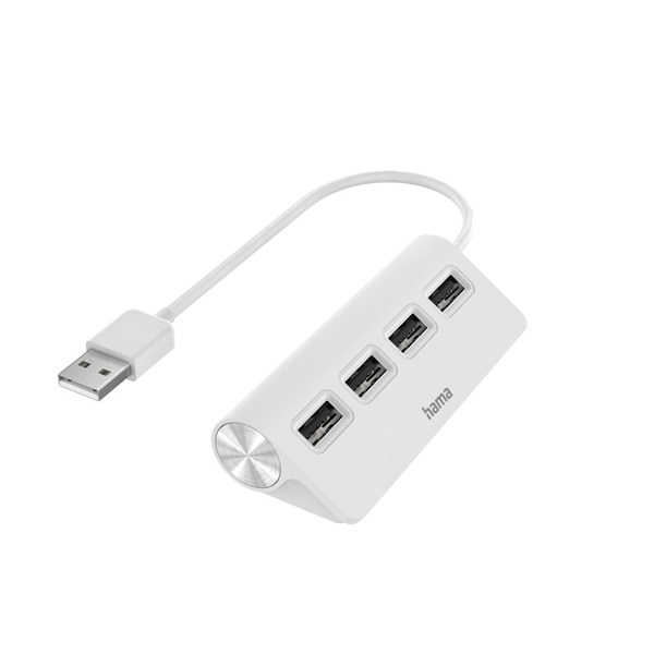 HAMA 200120, FIC USB 2.0 HUB, 1:4 BUSPOW. FEHÉR