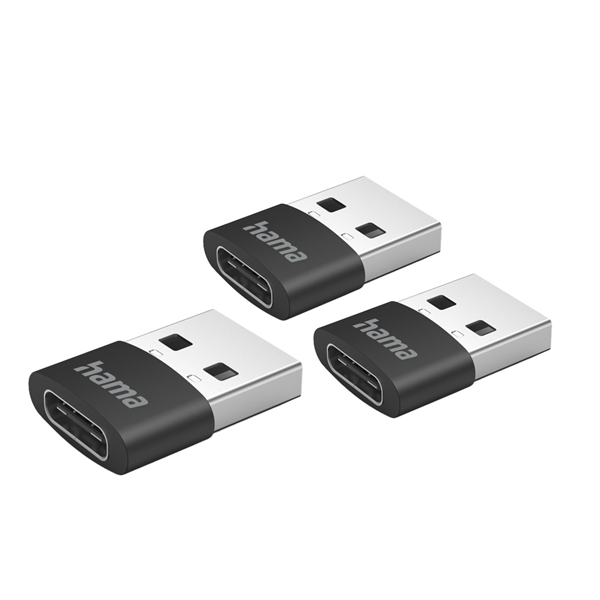 HAMA 201532, FIC E3 ADAPTER USB A DUGÓ/USB TYPE-C ALJZAT, 3DB