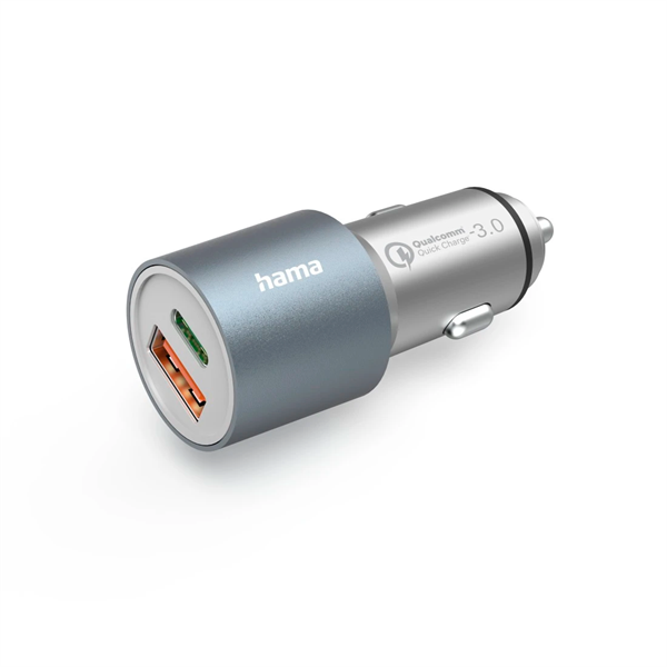 HAMA 201639, FIC E3 AUTÓS TÖLTŐ USB DUPLA, 3A, QUALCOMM QC 3.0 (38W)