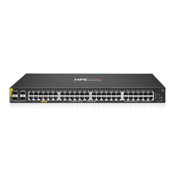 HPE Aruba Networking CX 6000 48p 10M/100M/1G Class4 PoE 4p SFP 1G 370W Switch