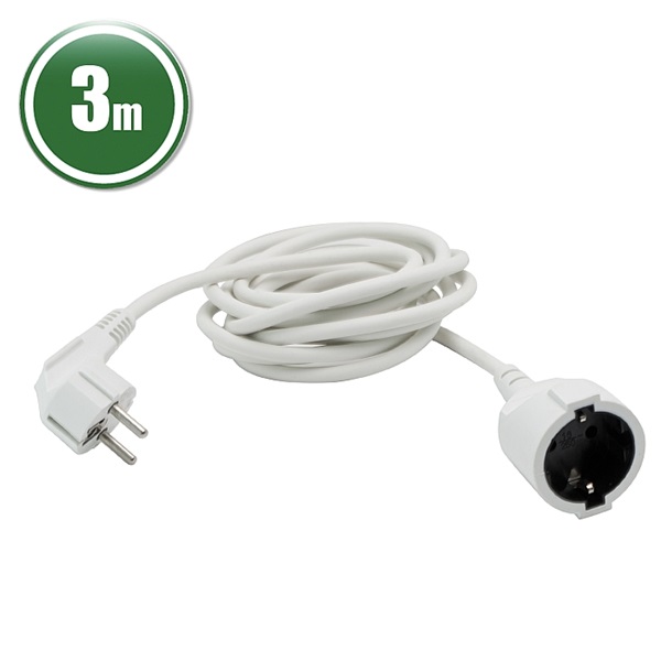 HANDY TOOLS Hosszabbító kábel, hálózati lengő, 230V,  3m, fehér