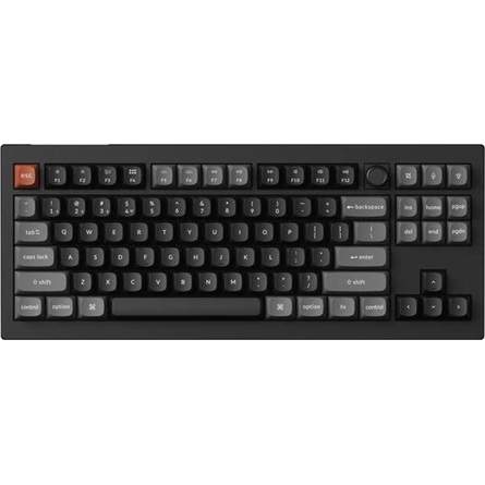 Keychron V3 Ultra 8K Bluetooth / vezeték nélküli magyar Silent Red mechanikus billentyűzet fekete