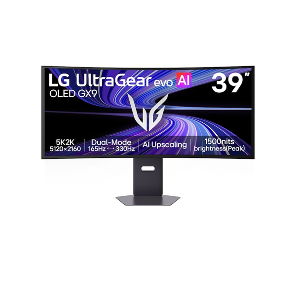 LG Ívelt OLED 330Hz Gaming monitor 39" 39GX950B, 5120x2160, 21:9, 335cd/m2, 0,03ms, 2xHDMI/DisplayPort/2xUSB/USB-C