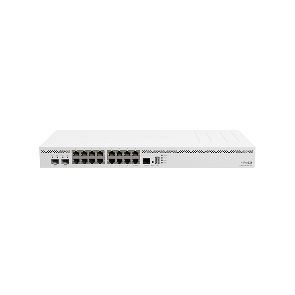 MIKROTIK Vezetékes Router 16x1000Mbps + 2x10Gbit SFP+, Rackes, CCR2004-16G-2S+