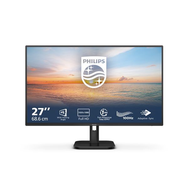 PHILIPS IPS monitor 27" 27E1N1100A, 1920x1080, 16:9, 250cd/m2, 4ms, VGA/HDMI, hangszóró, 100Hz