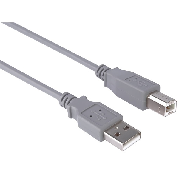 PREMIUMCORD Kábel USB 2.0 A - B, M/M,   1m, szürke
