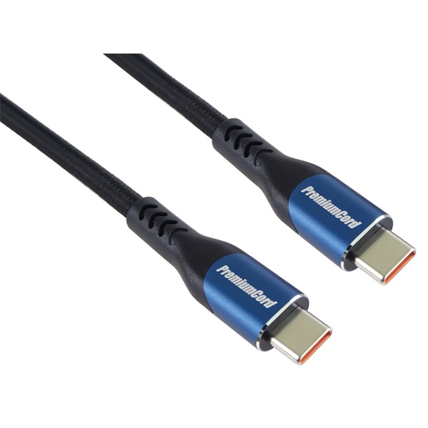 PREMIUMCORD Kábel USB 3.2 Gen 2x2, C - C, 100W, 5A, 20Gbit/s, Video Support, QC4+, PD 3.0,  M/M, 3m, fekete