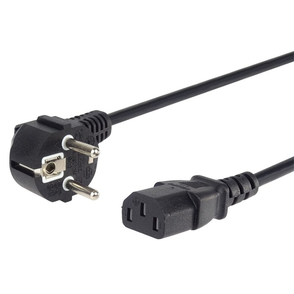 PREMIUMCORD Tápkábel, PC, CEE7/7, SCHUKO - C13 M/F, 5m, fekete