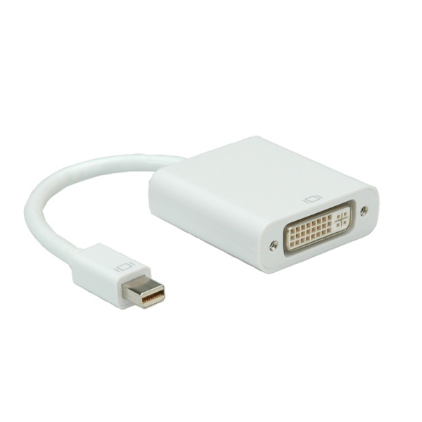 ROLINE Adapter Mini DisplayPort DP - DVI, 2K@60Hz, M/F, fehér