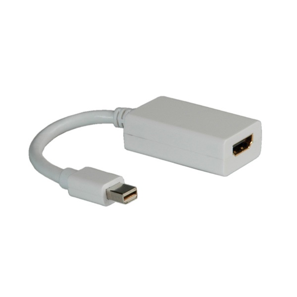 ROLINE Adapter Mini DisplayPort DP - HDMI, 2K@60Hz, M/F, fehér