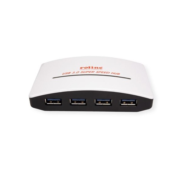 ROLINE HUB USB 3.2 Gen 1, 4x USB-A, 4 port, fehér