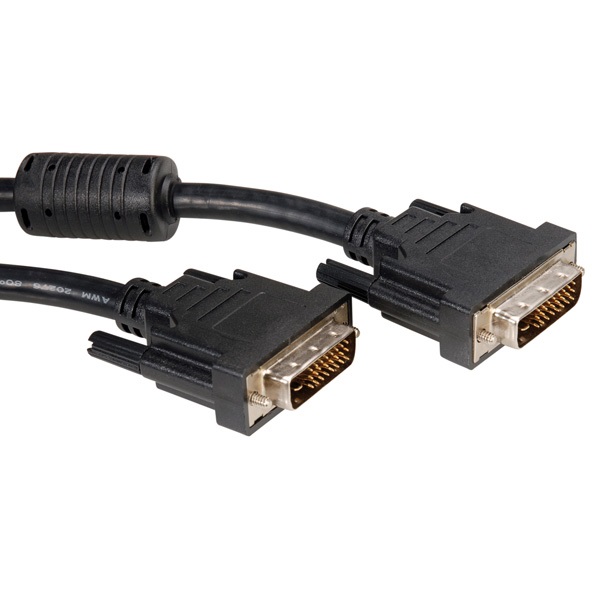 ROLINE Kábel DVI - DVI, DVI-D 24+1, Dual link, M/M,  2m, fekete