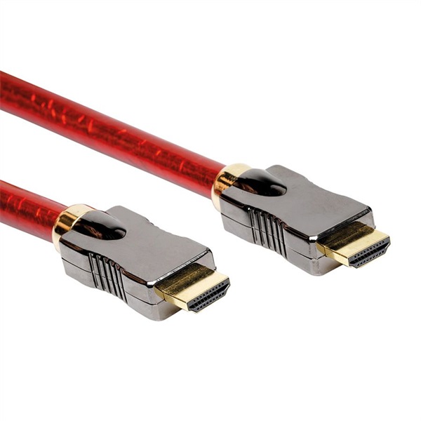 ROLINE Kábel HDMI 2.0 HDMI - HDMI, Ultra High Speed Ethernettel, 8K@60Hz, M/M,   2m, fekete