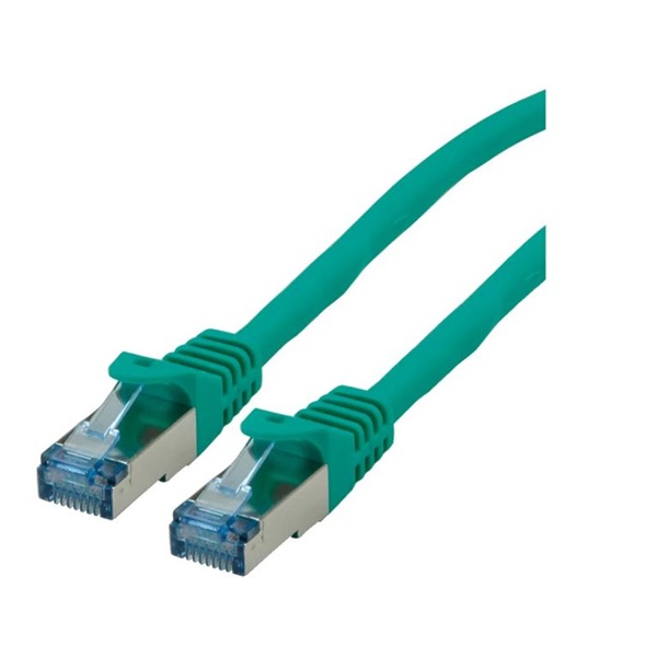 ROLINE Patch kábel S/FTP CAT6a, LSOH, 10m, zöld