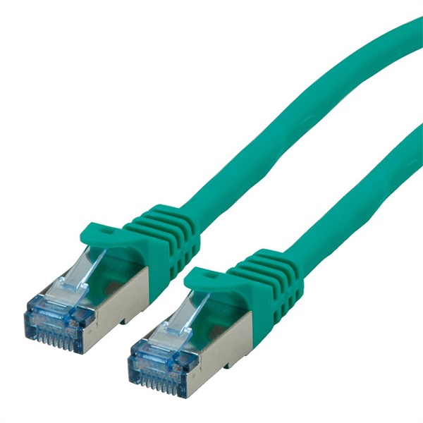 ROLINE Patch kábel S/FTP CAT6a, LSOH, 15m, zöld