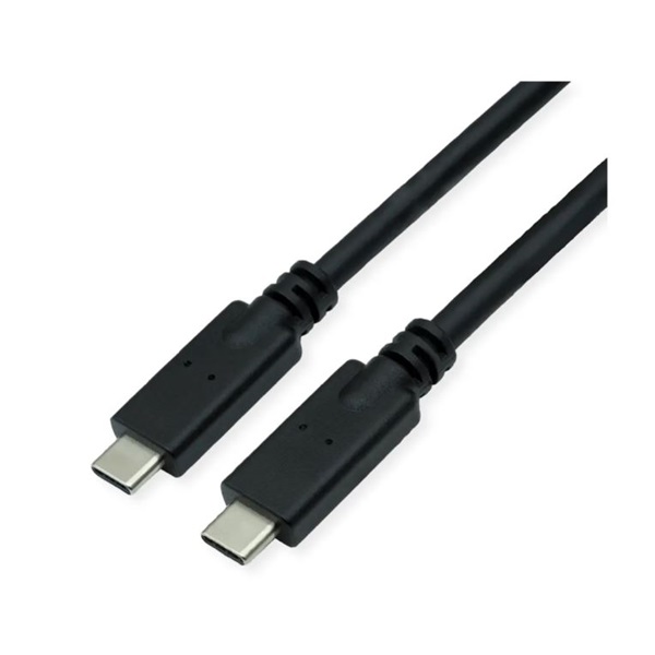ROLINE Kábel USB 3.2 Gen 2 USB-C - USB-C, M/M, 10Gbit/s, PD, 20V5A - 100W, 8K@60Hz, Emark-al, Video Support, 7m, fekete