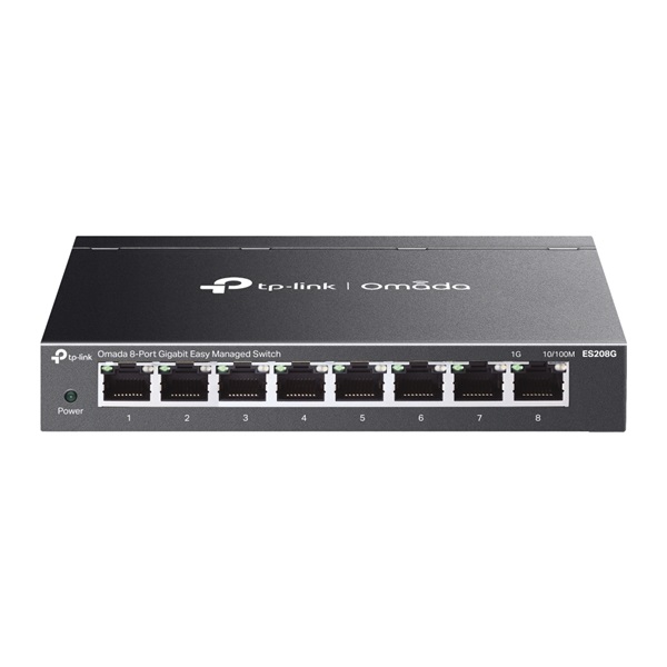 TP-LINK Switch 8x1000Mbps Fémházas Easy Smart (Omada), ES208G