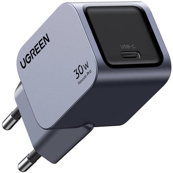 UGREEN Nexode Pro hálózati töltő Tech Charger, 30W, 1 Port, GaN, PD, 1x USB-C, szürke