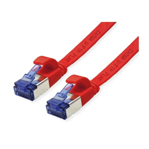 VALUE Patch kábel FTP CAT6a lapos kivitel 1,5m, piros