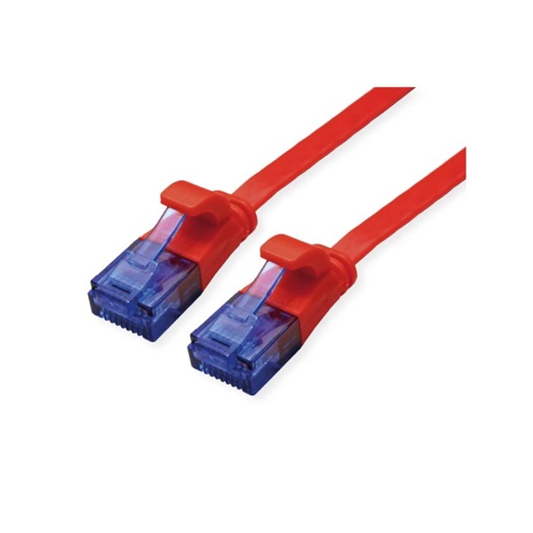 VALUE Patch kábel UTP CAT6a lapos kivitel, 0,5m, piros