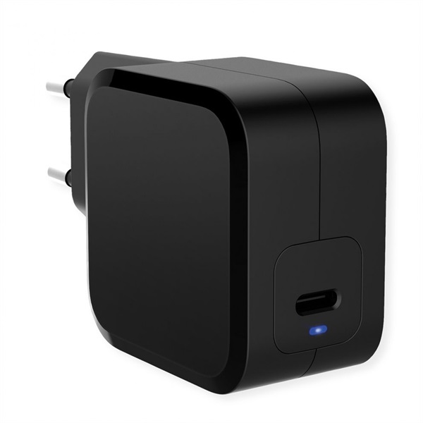 VALUE Fali töltő, 1x USB-C, 45W, fekete