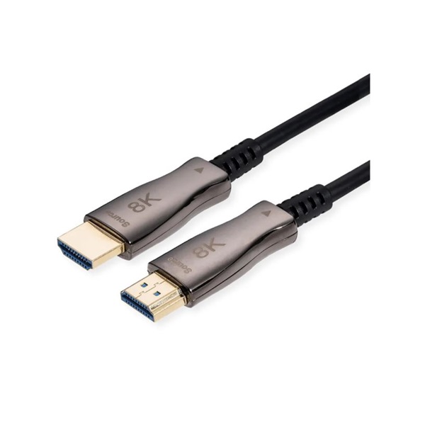 VALUE kábel HDMI 2.1 HDMI - HDMI Optikai, AOC, 8K@60Hz, M/M, 10m, fekete