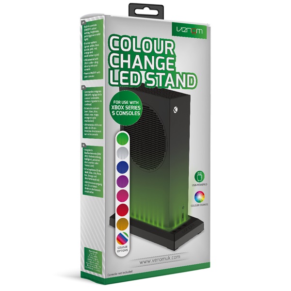 VENOM XBOX Series S Kiegészítő  RGB Led állvány Fekete, VS3511