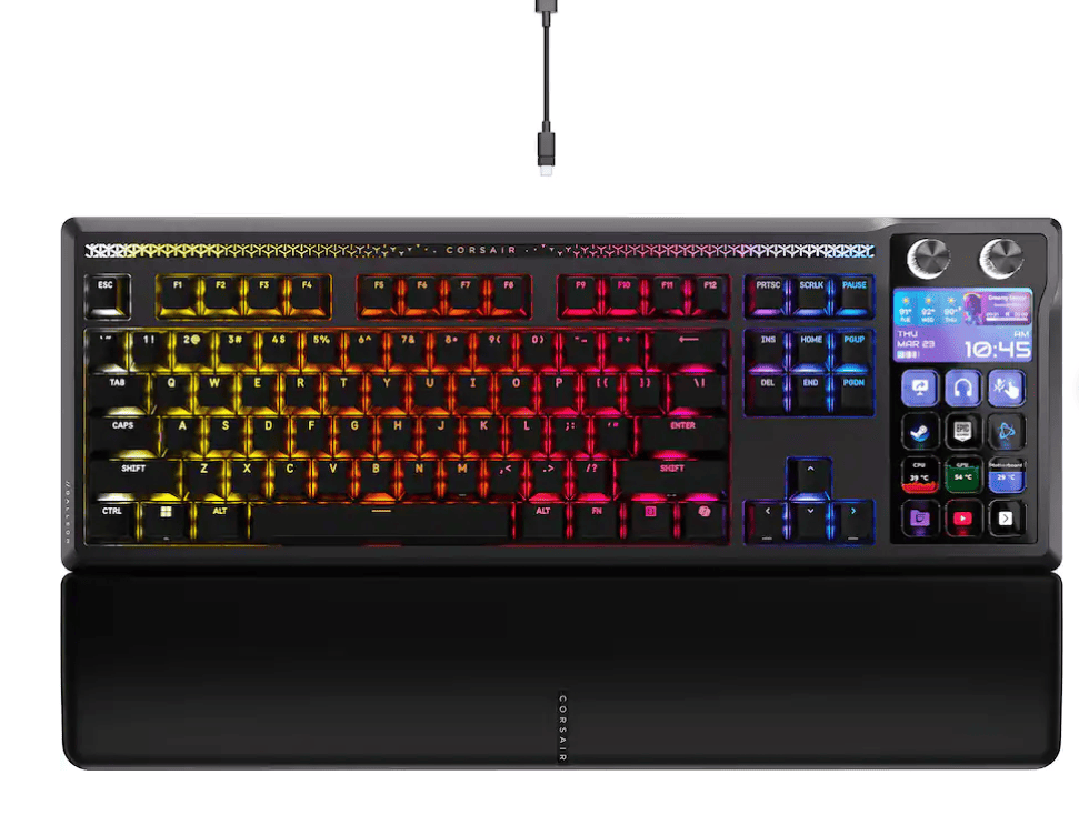 Corsair Galleon 100 SD USB angol (US) gaming Corsair MLX Pulse mechanikus billentyűzet + streaming vezérlőpanel fekete