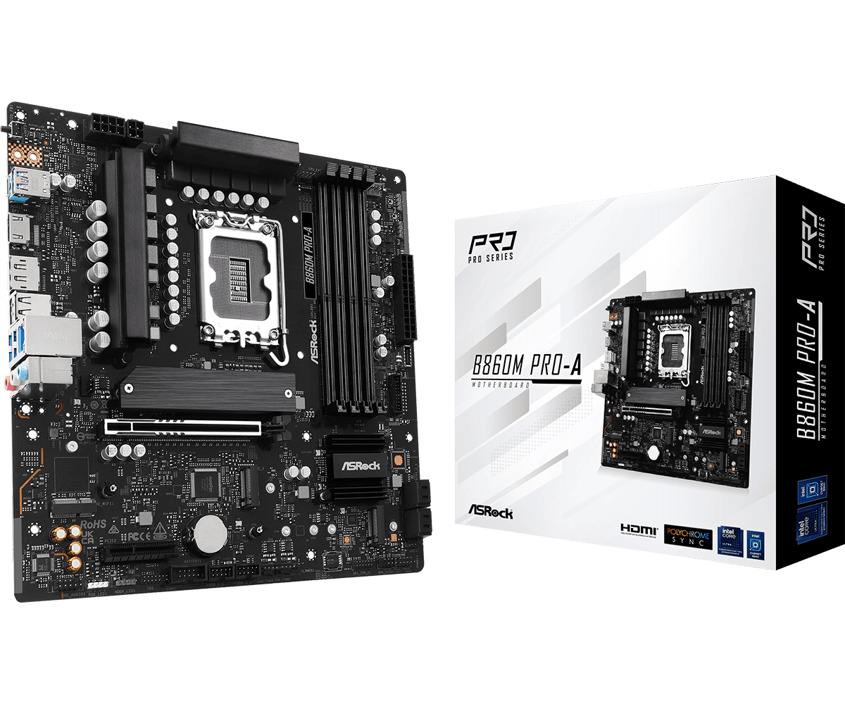 ASRock B860M Pro-A LGA1851 DDR5 microATX alaplap