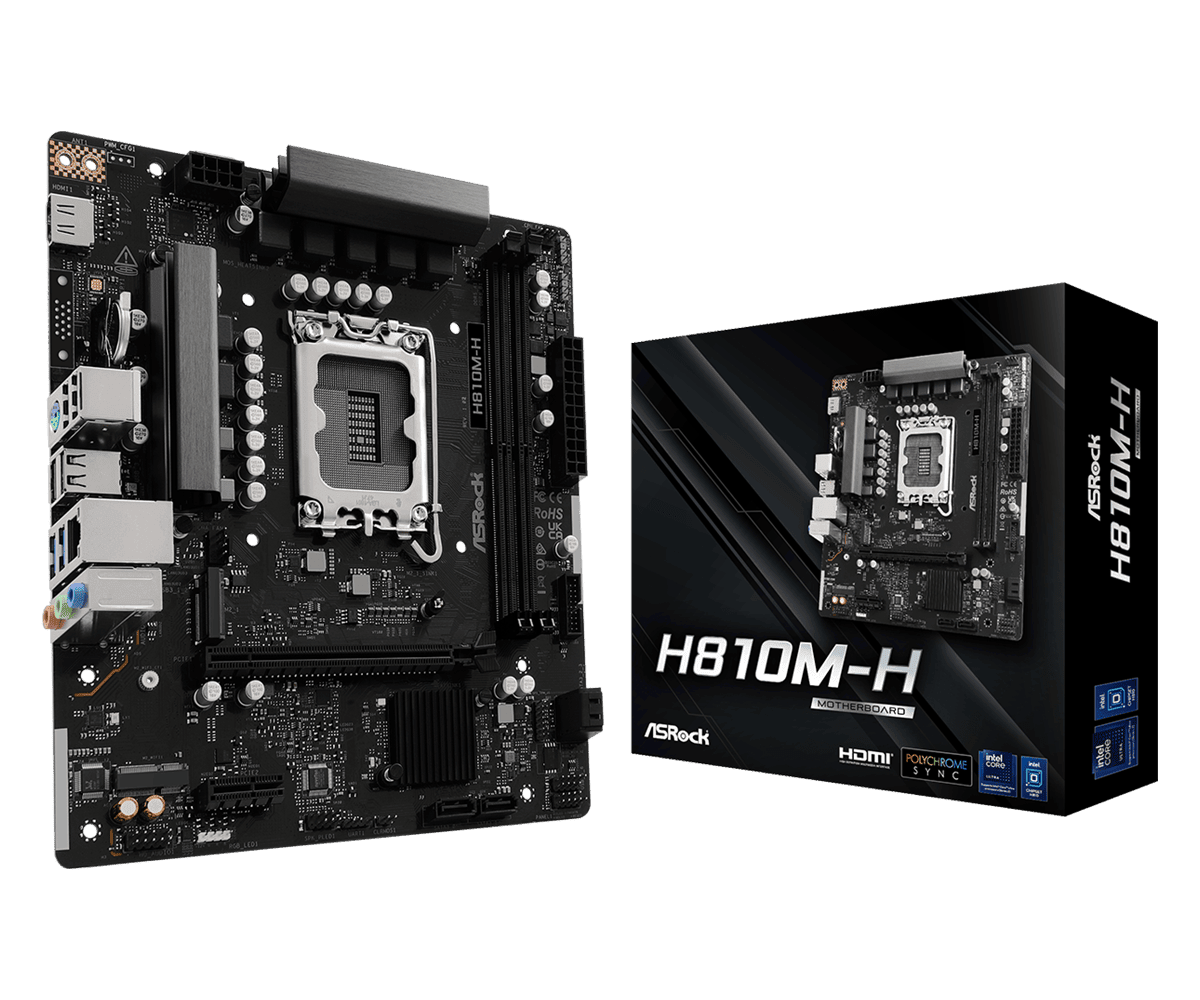 ASRock H810M-H LGA1851 DDR5 microATX alaplap
