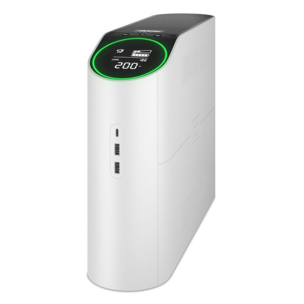 APC Back-UPS Pro 2200VA for Gaming, RGB LED, Tiszta Szinusz, LCD, Fehér, Schuko