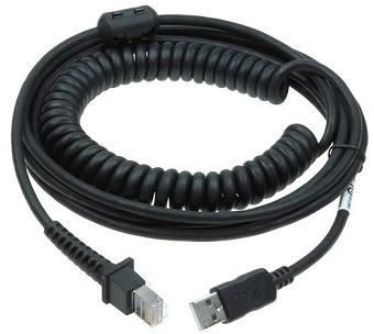 CABL USB TYPE A TPUW COILED PWR OFF TERMINAL 5M BLK PWR