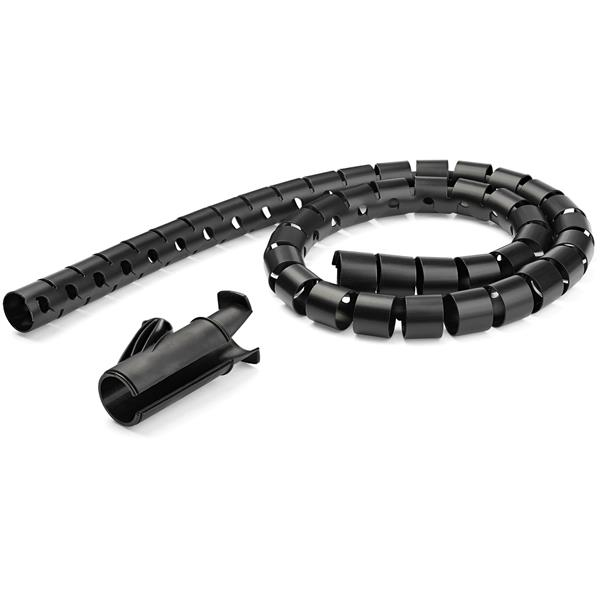 StarTech SPIRAL CABLE MANAGEMENT SLEEVE 45MMX2.5M /1.8X8.2 - BLACK