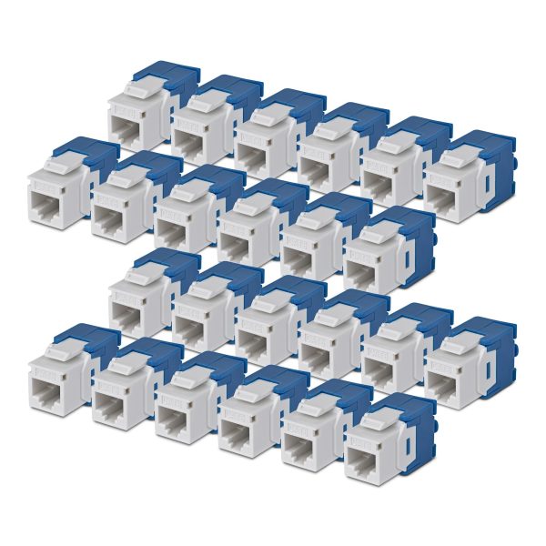 STARTECH CAT6 KEYSTONE JACK 24-PACK 24-PACK180-DEGREE TOOLLESS WHITE