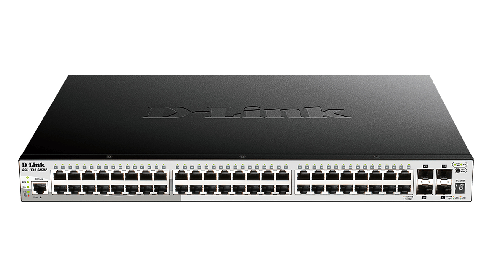 D-LINK Switch 16x1000Mbps + 2xGigabit SFP + 2xGigabit SFP+ Menedzselhető Rackes, DGS-1510-20/E